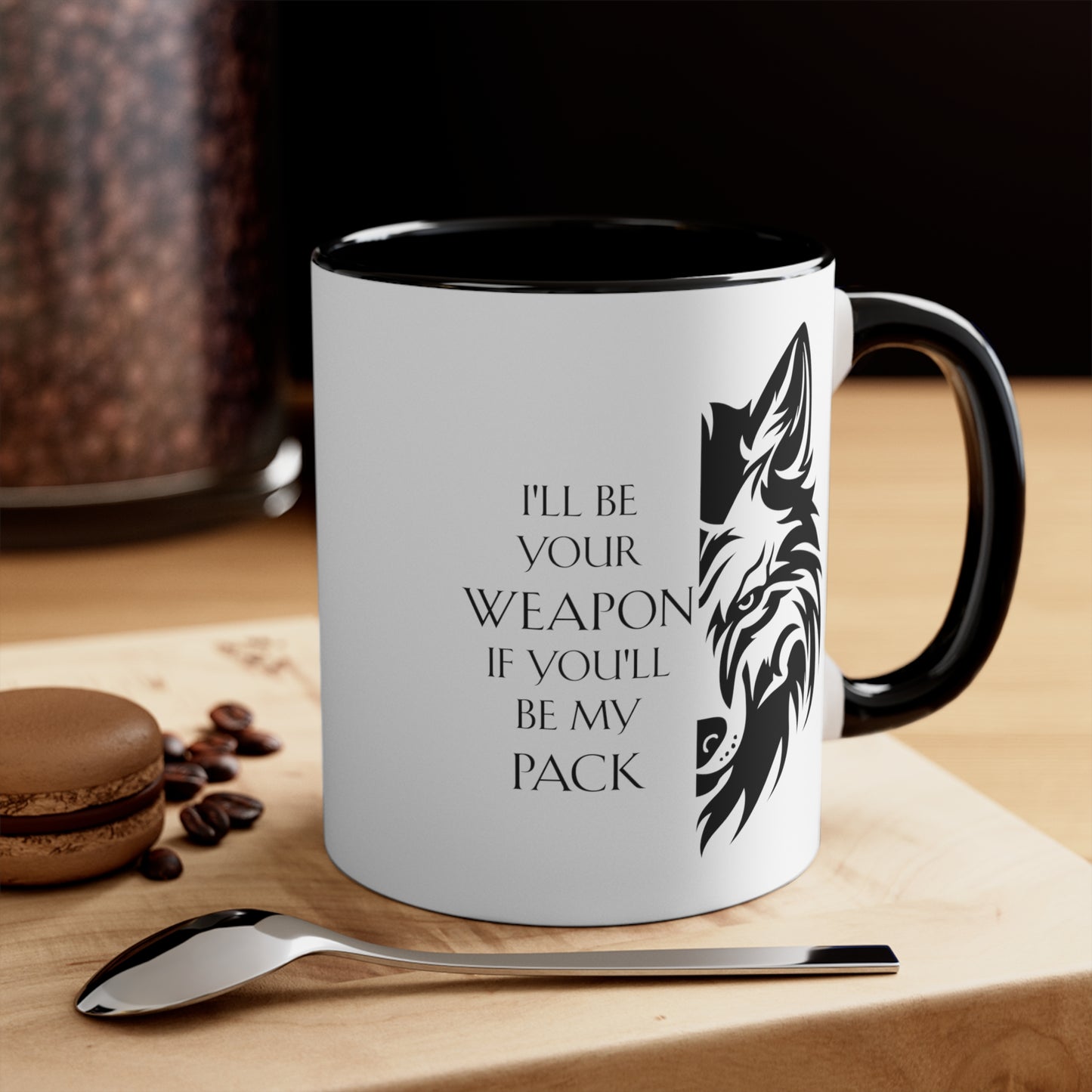 Soulbound: Black Pack Quote Coffee Mug, 11oz