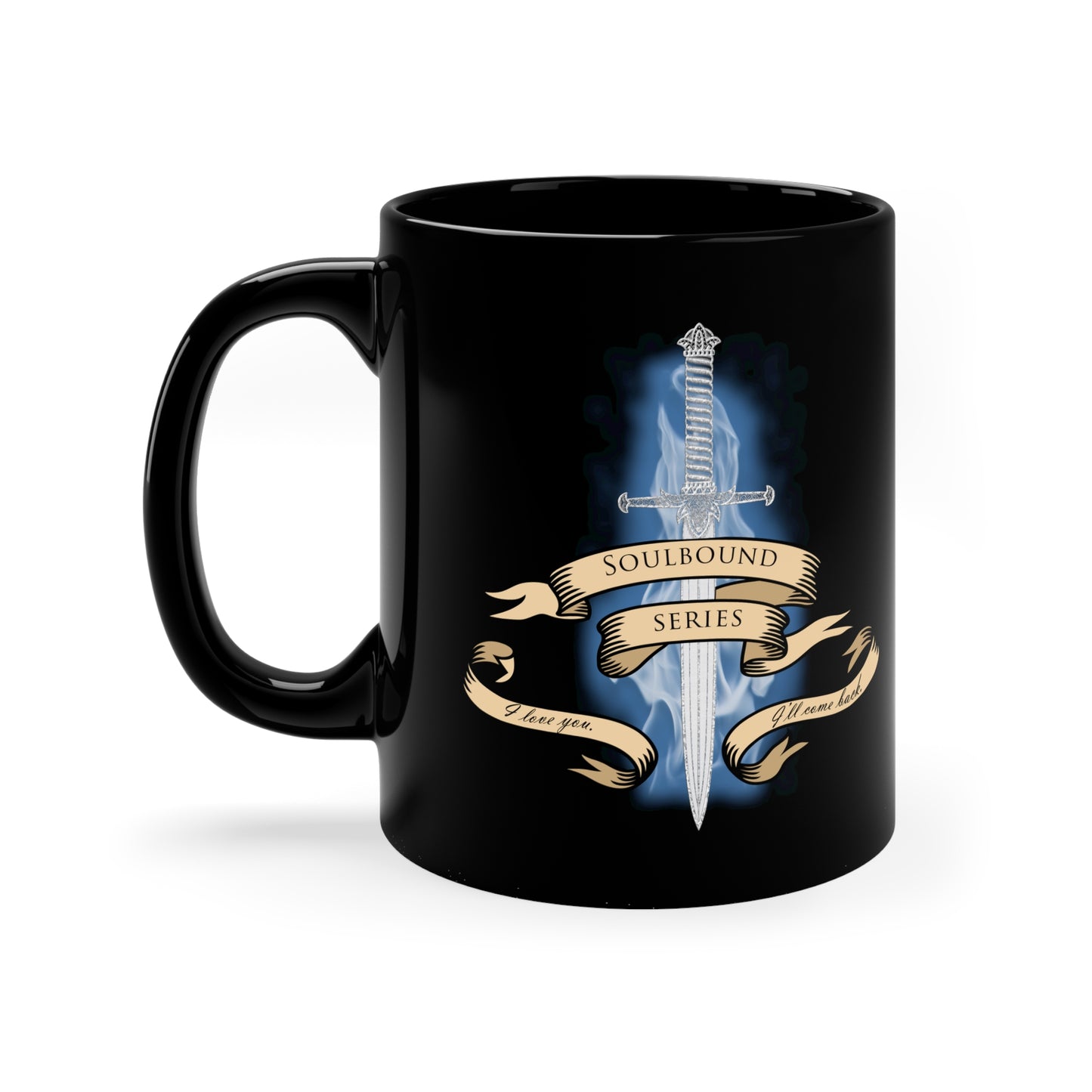 Soulbound: I'll Come Back Dagger Quote 11oz Black Mug