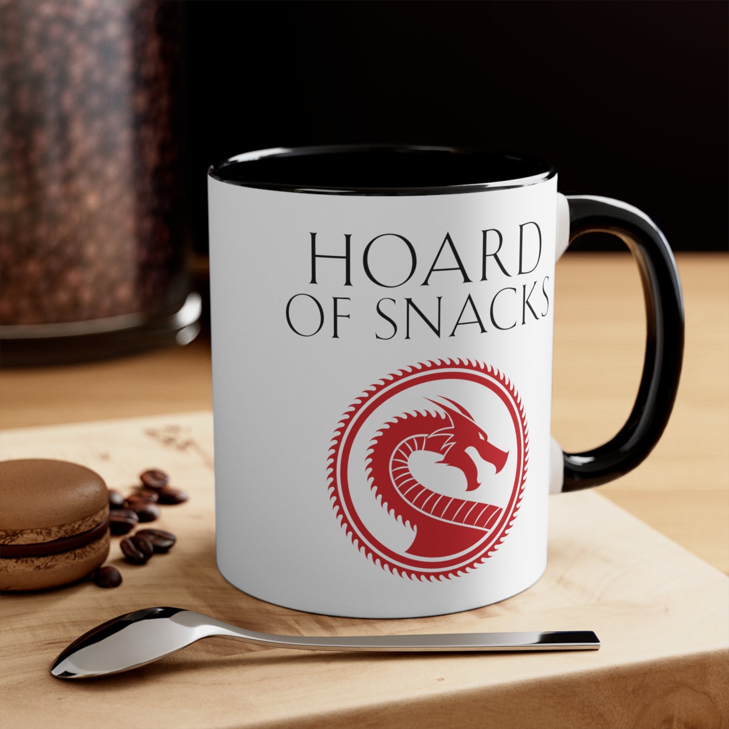 Soulbound: Hoard of Snacks Black/Red Coffee Mug No. 2, 11oz