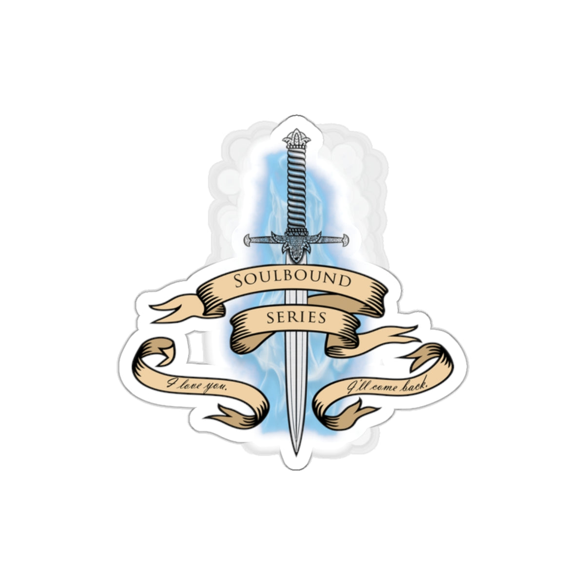 Soulbound: I'll Come Back Dagger Quote Die-Cut Sticker