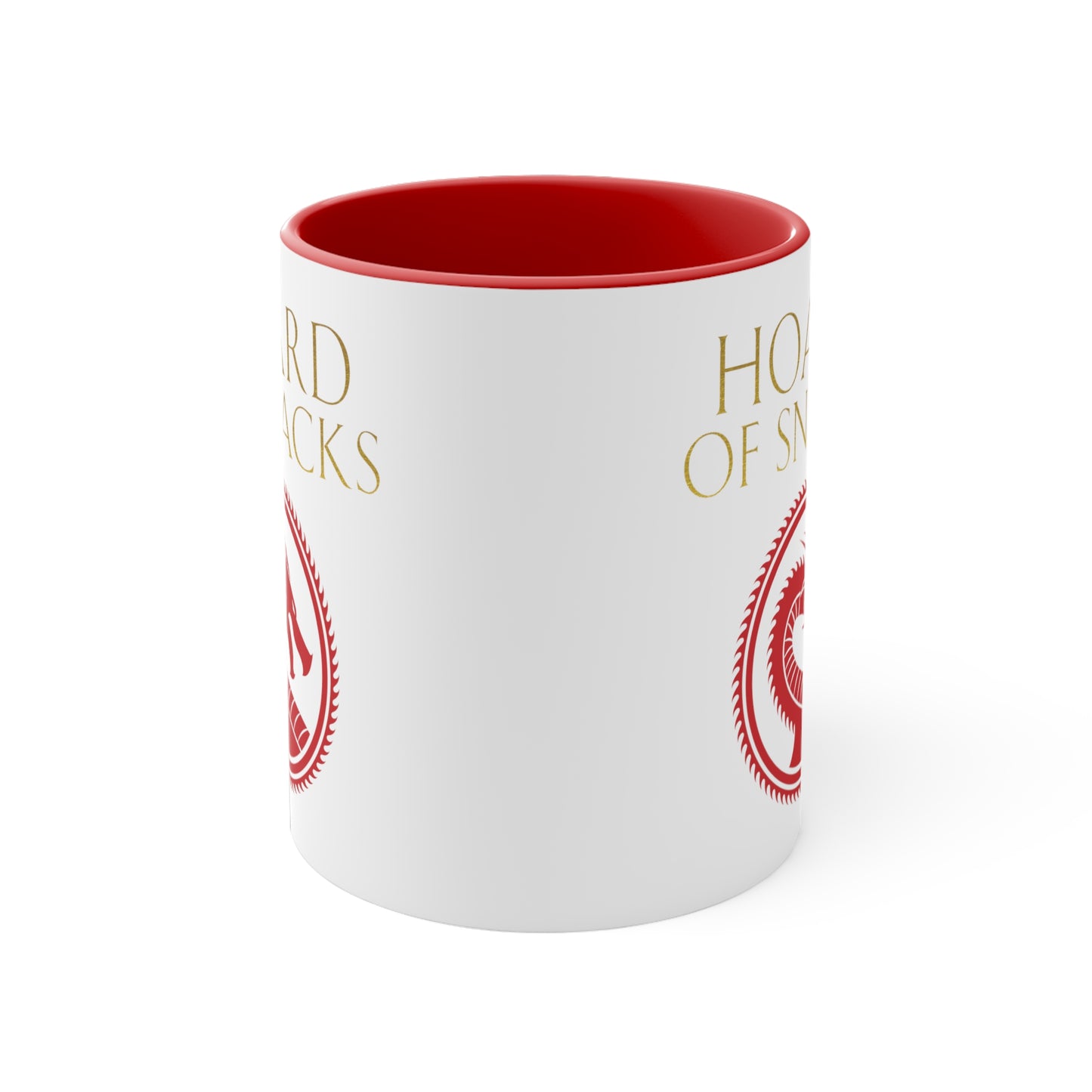 Soulbound: Hoard of Snacks Gold/Red Coffee Mug, 11oz