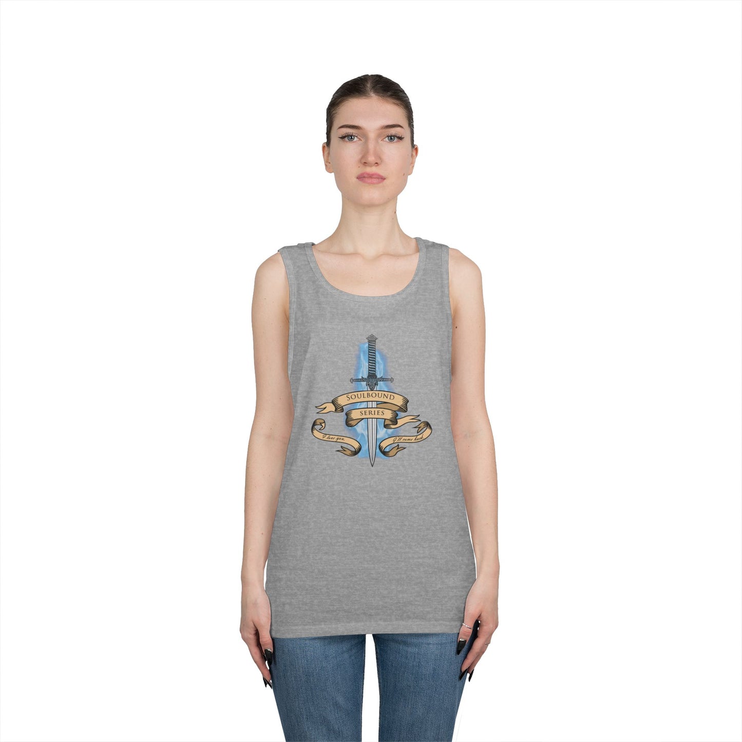 Soulbound: I'll Come Back Dagger Quote Unisex Tank Top
