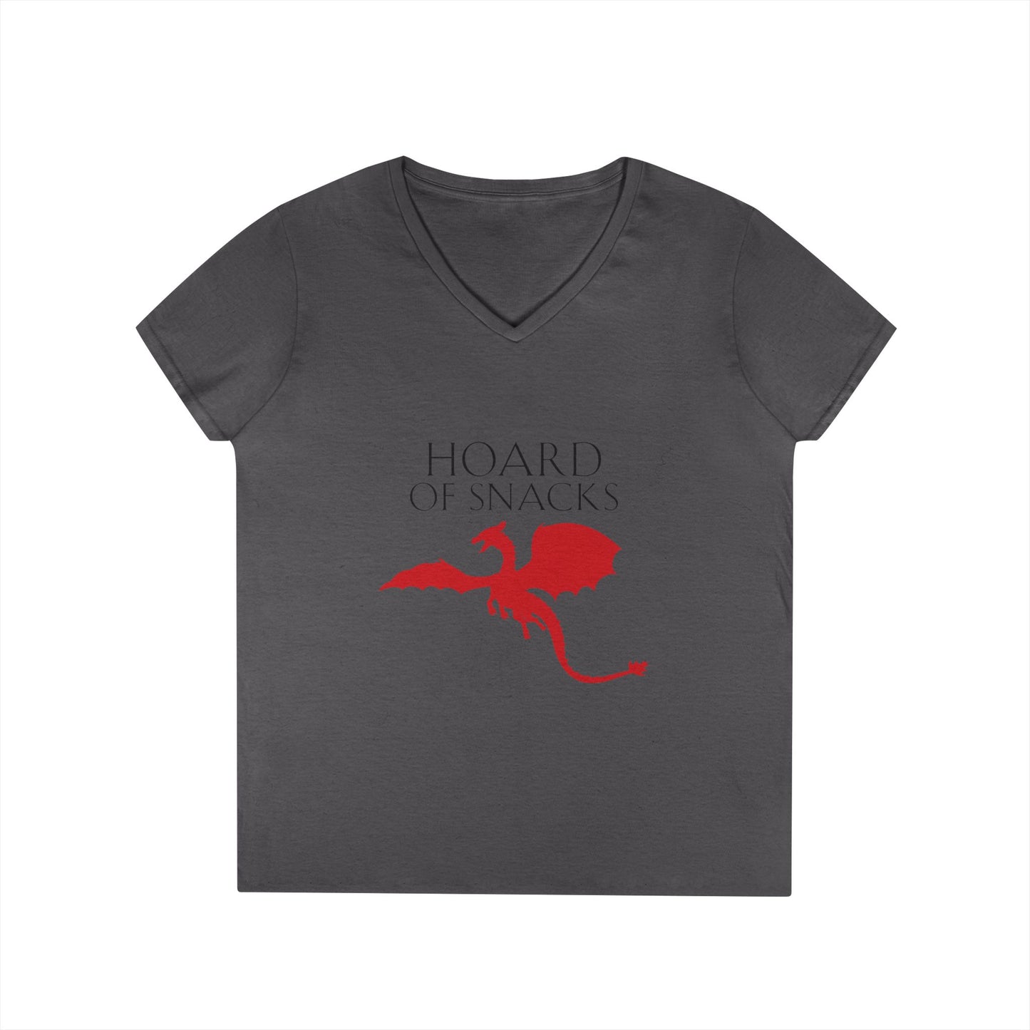 Soulbound: Hoard of Snacks Black/Red Ladies V-Neck Tee