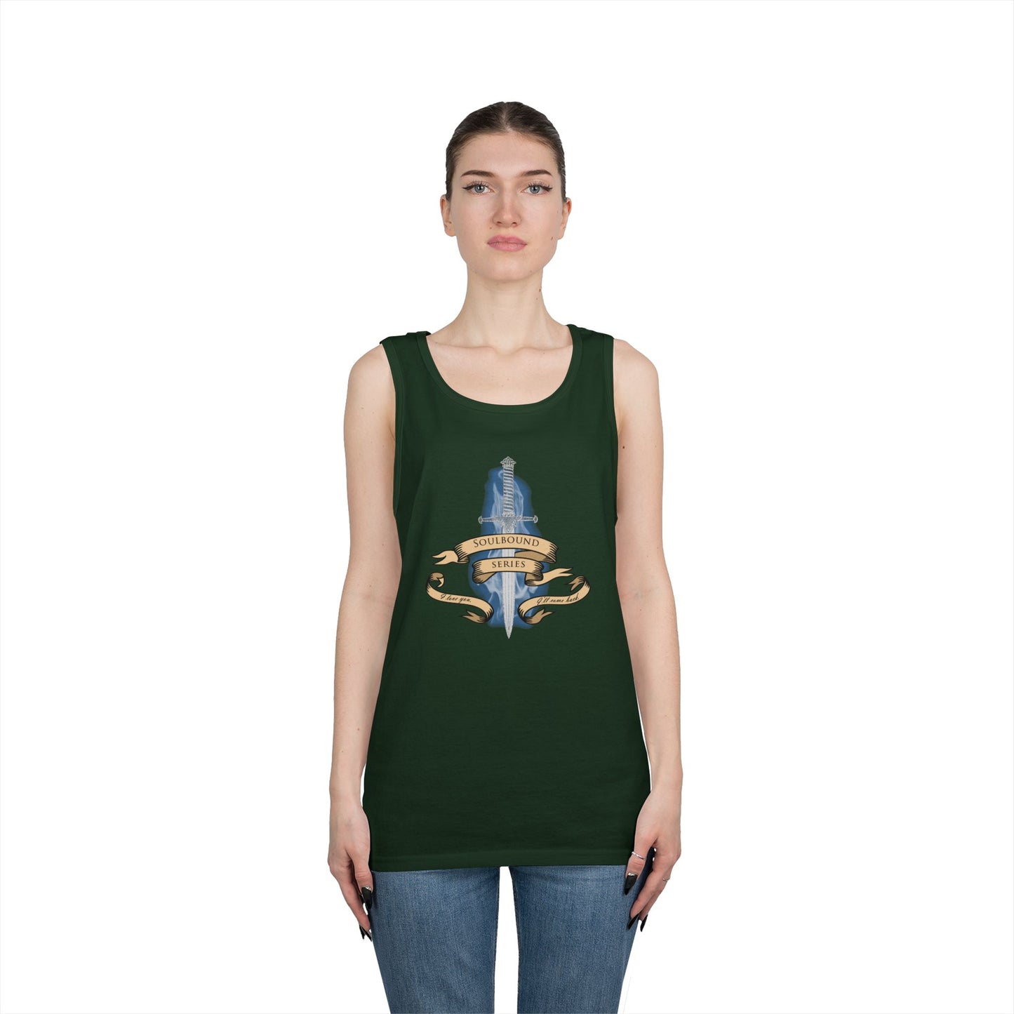 Soulbound: I'll Come Back Dagger Quote Unisex Tank Top