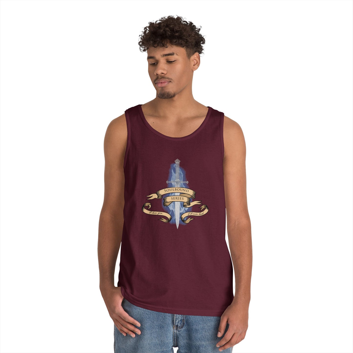 Soulbound: I'll Come Back Dagger Quote Unisex Tank Top