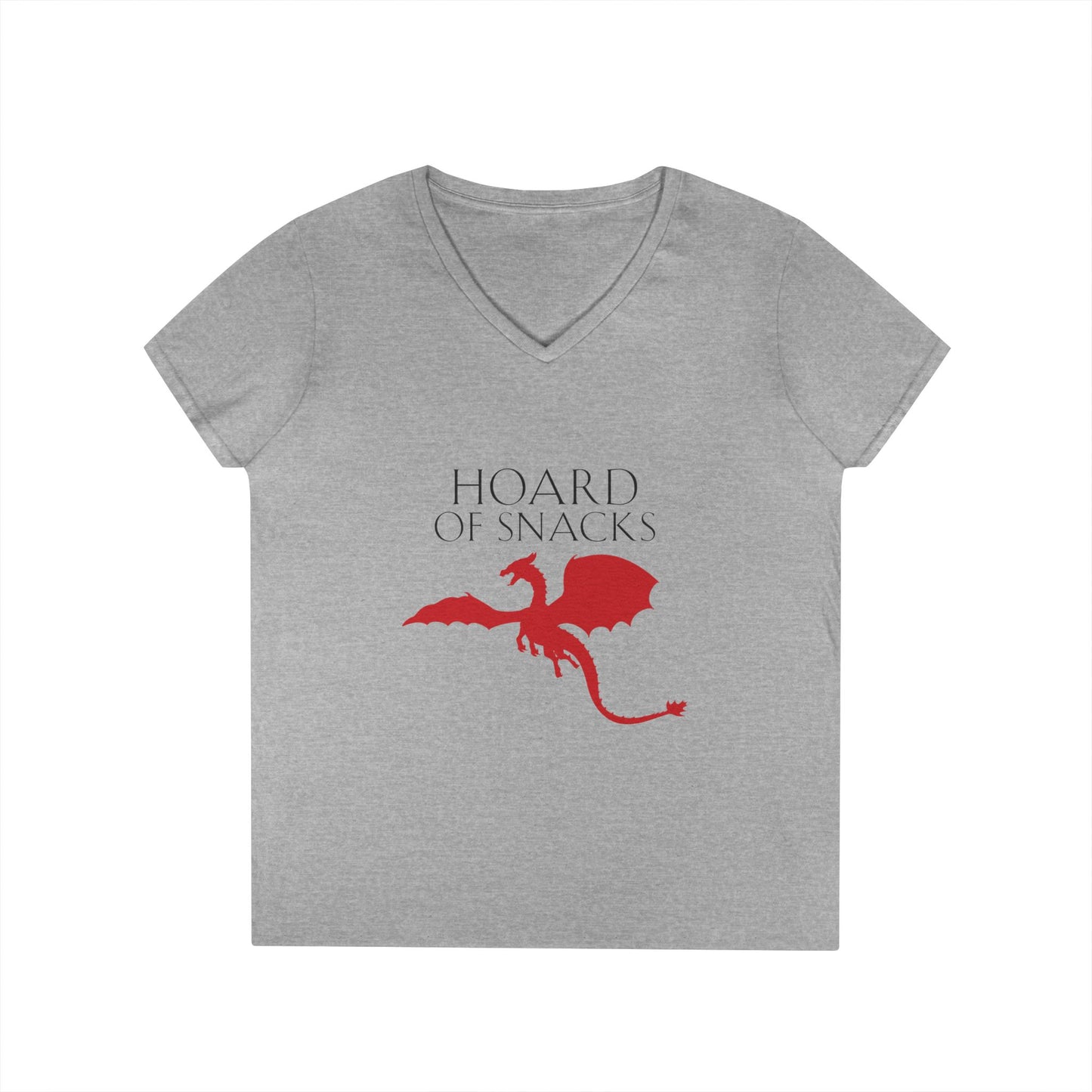 Soulbound: Hoard of Snacks Black/Red Ladies V-Neck Tee