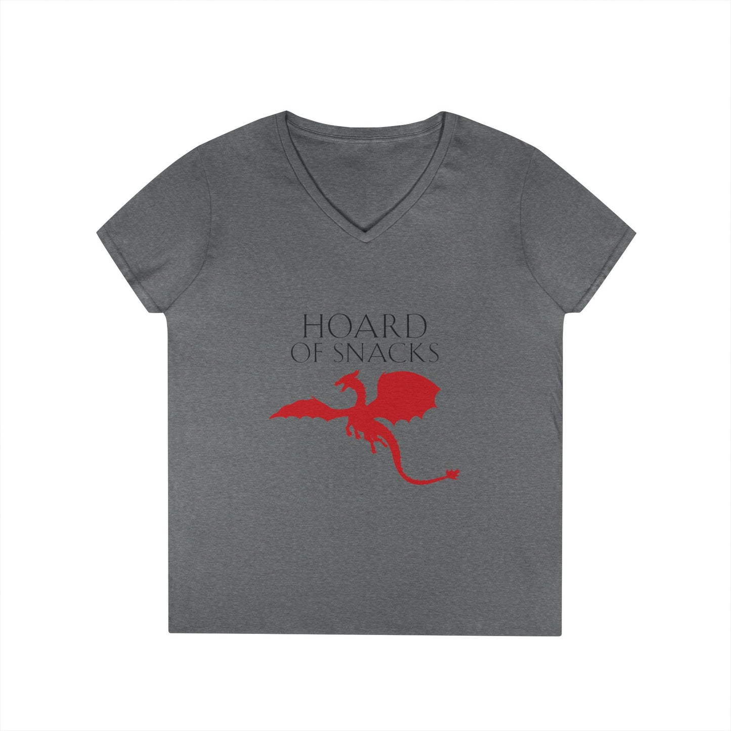 Soulbound: Hoard of Snacks Black/Red Ladies V-Neck Tee