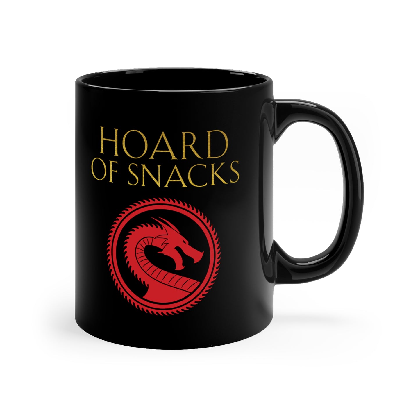 Soulbound: Hoard of Snacks Gold/Red 11oz Black Mug