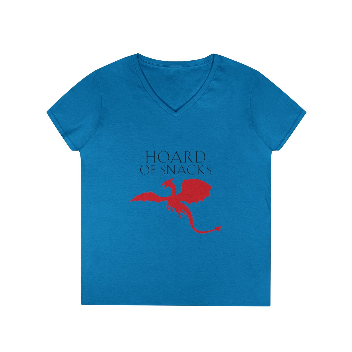 Soulbound: Hoard of Snacks Black/Red Ladies V-Neck Tee