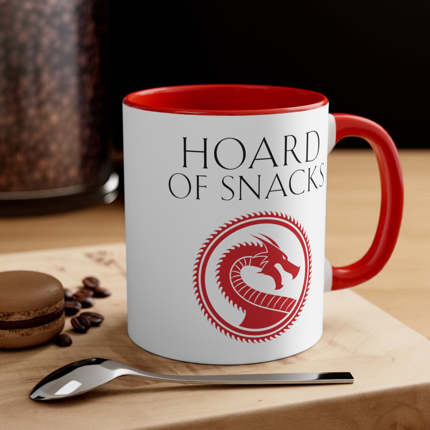 Soulbound: Hoard of Snacks Black/Red Coffee Mug, 11oz