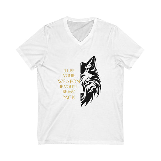 Soulbound: Black/Gold Pack Quote Unisex V-Neck Tee