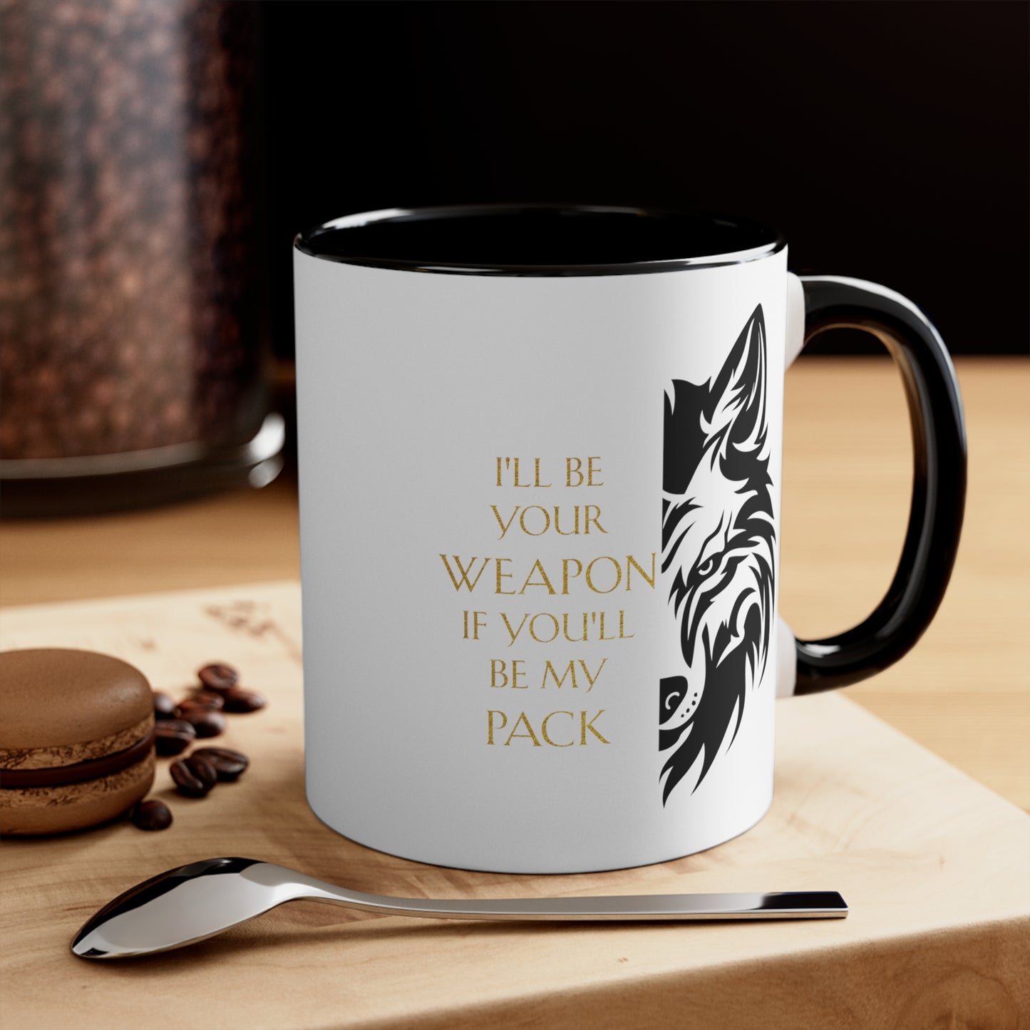 Soulbound: Gold/Black Pack Quote Coffee Mug, 11oz