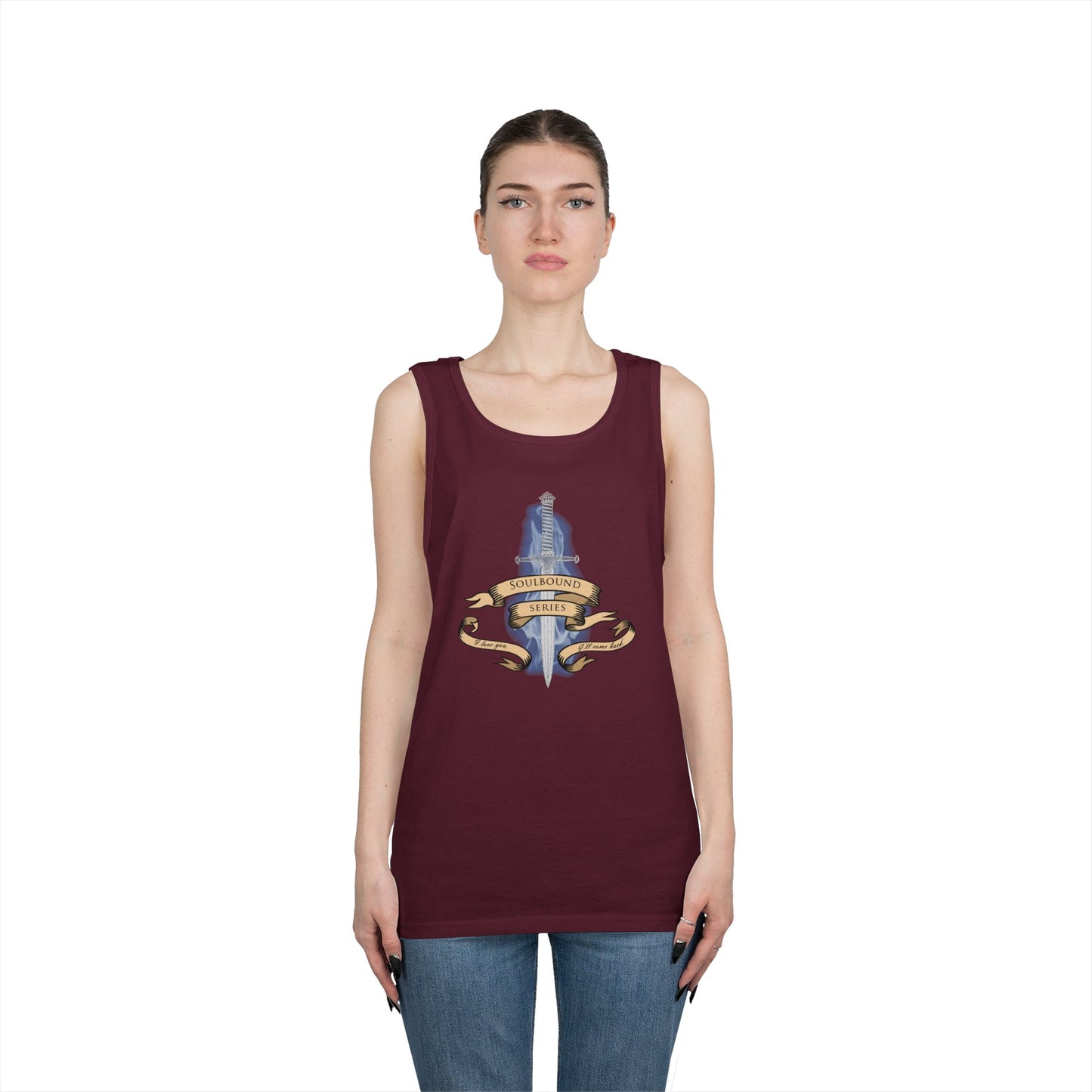 Soulbound: I'll Come Back Dagger Quote Unisex Tank Top