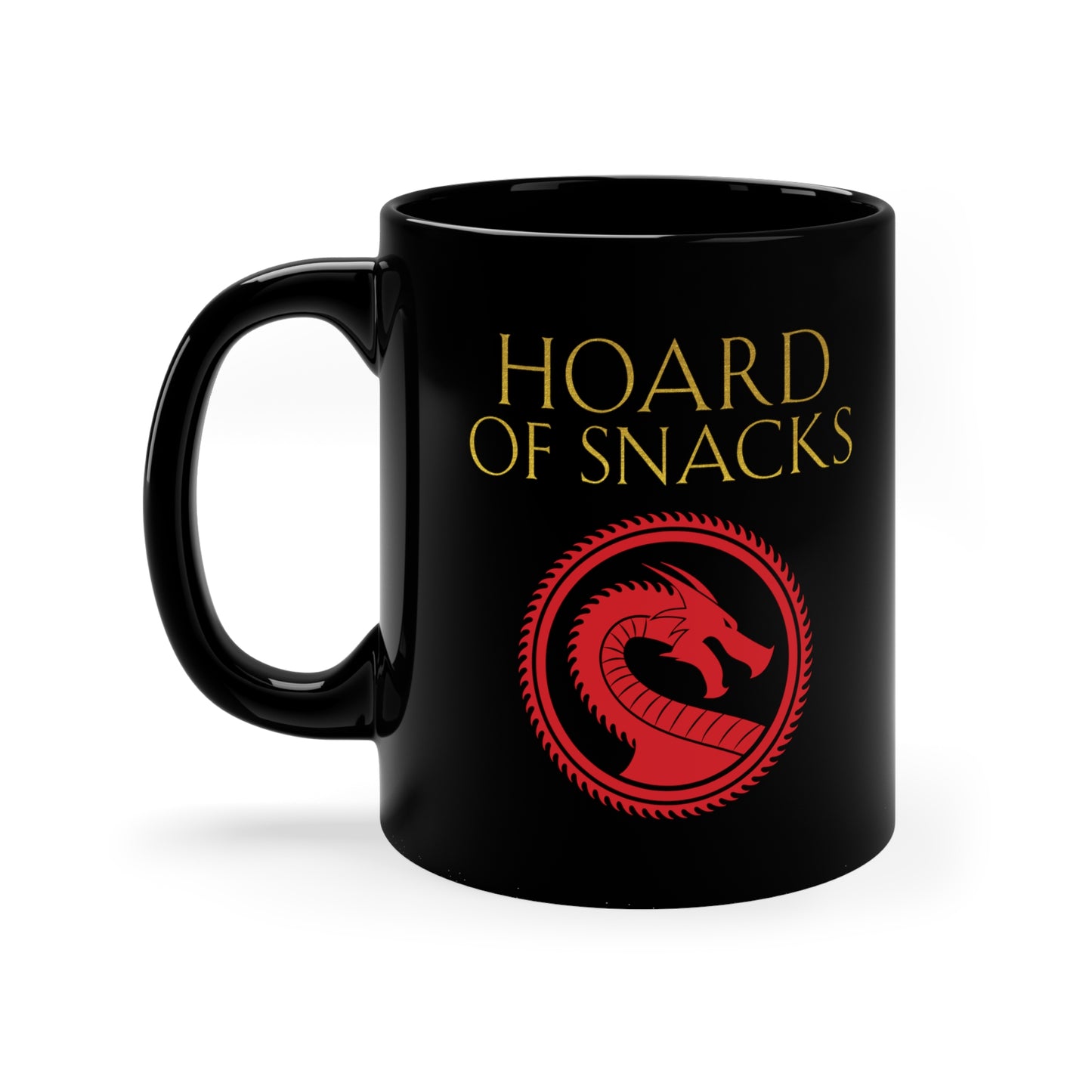 Soulbound: Hoard of Snacks Gold/Red 11oz Black Mug