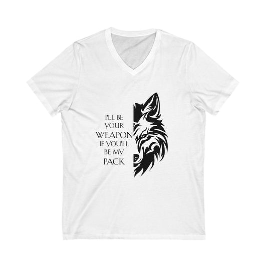 Soulbound: Black Pack Quote Unisex V-Neck Tee