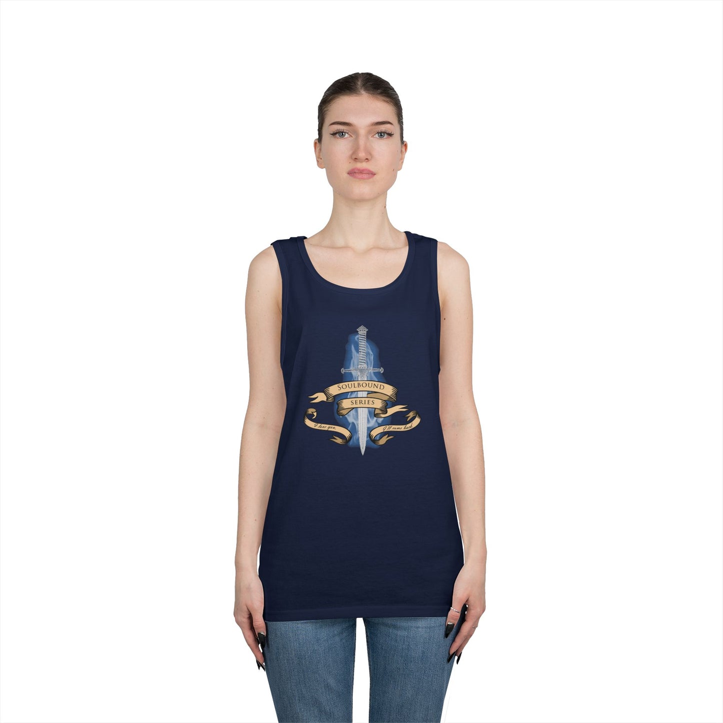 Soulbound: I'll Come Back Dagger Quote Unisex Tank Top