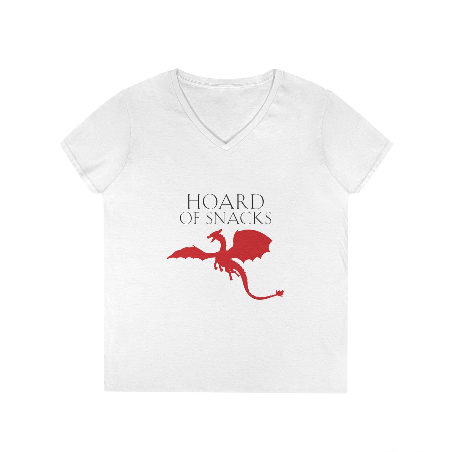 Soulbound: Hoard of Snacks Black/Red Ladies V-Neck Tee