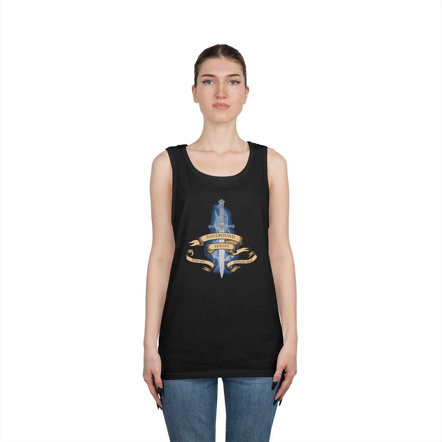 Soulbound: I'll Come Back Dagger Quote Unisex Tank Top